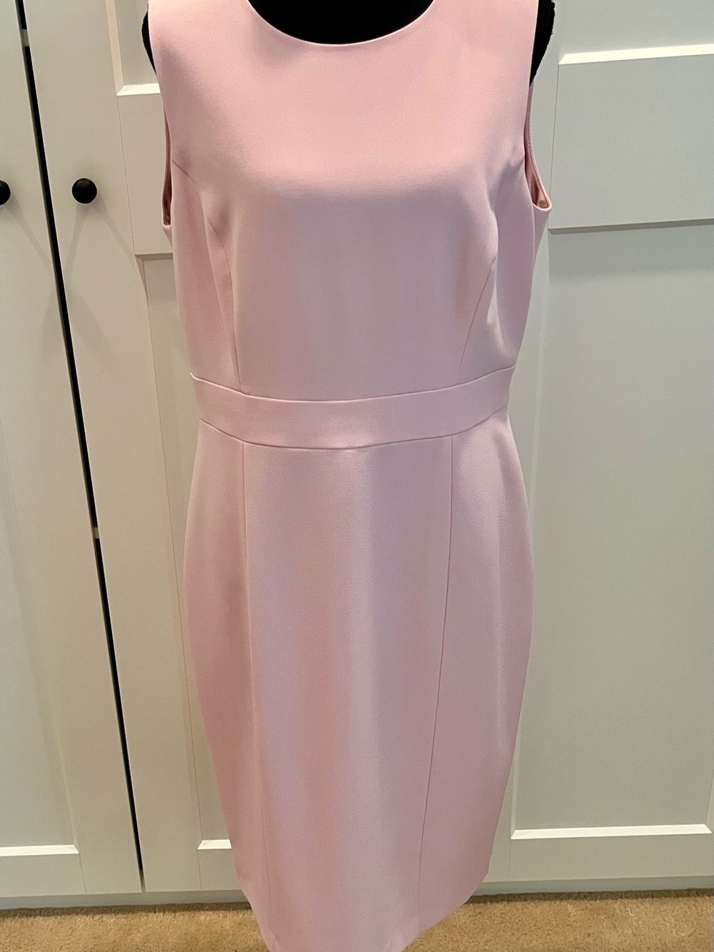 Kasper Sleeveless Sheath Dress in Soft Barbiecore Pink Classic Balletcore Sz 10